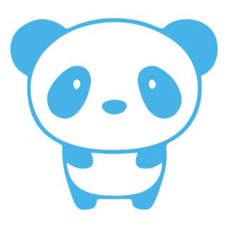 Little Panda Decal (Baby Blue)